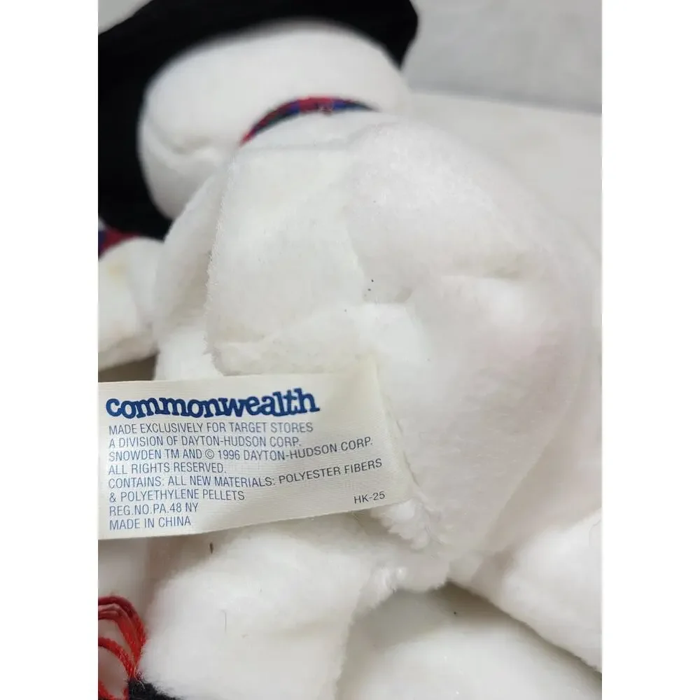 Vintage 1997 Target Snowden Plush Ice Skating Snowman 8